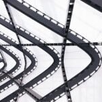 low angle photography metal building frame