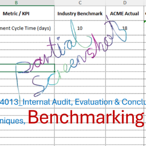 SKU.4012_Internal Audit, Evaluation & Conclusion Techniques, Benchmarking